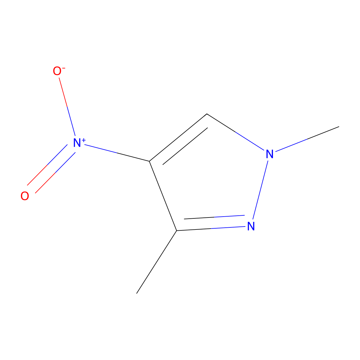 1,3-Dimethyl-4-nitro-1H-pyrazole molecular structure, CAS 3920-38-5