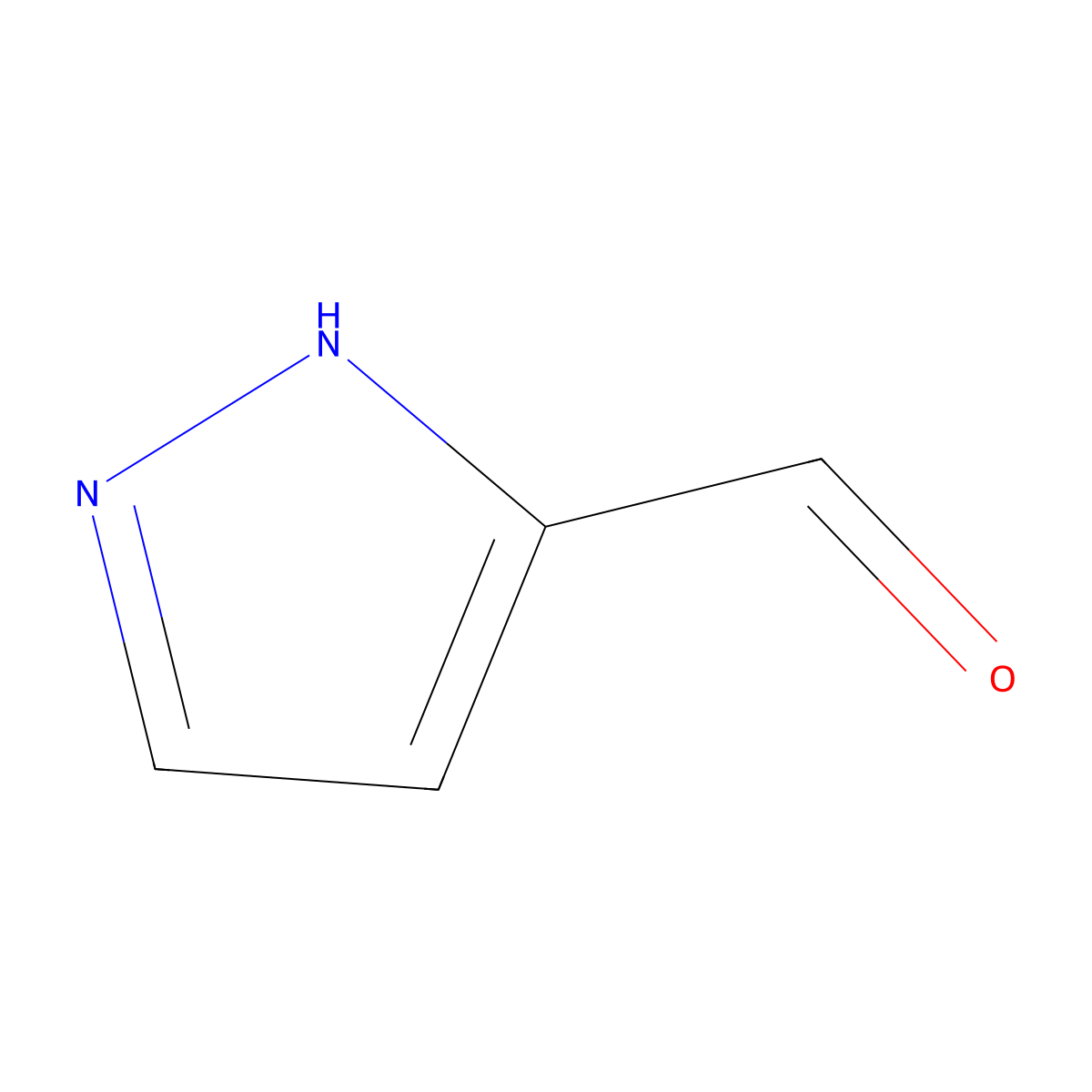 1H-pyrazole-3-carbaldehyde molecular structure, CAS 3920-50-1