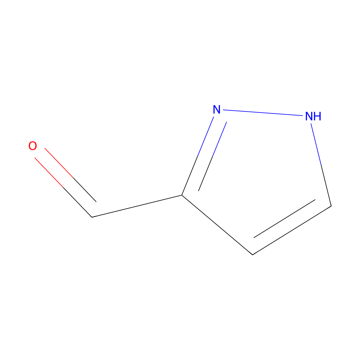 1H-pyrazole-3-carbaldehyde molecular structure, CAS 3920-50-1