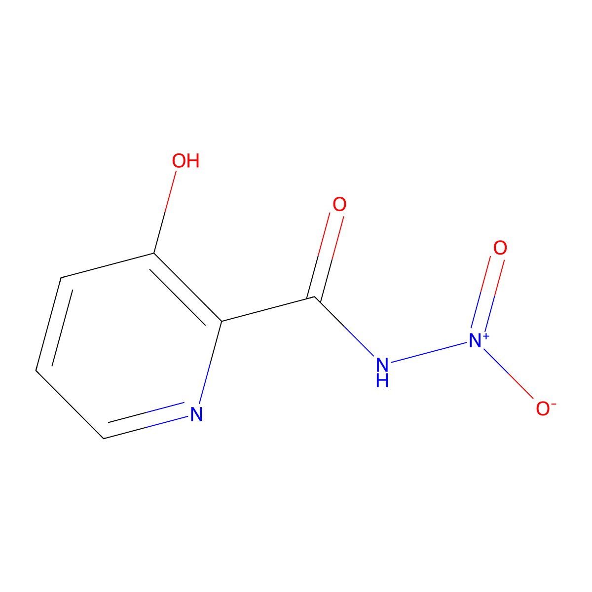3-Hydroxy-N-nitropyridine-2-carboxamide molecular structure, CAS 3920-61-4