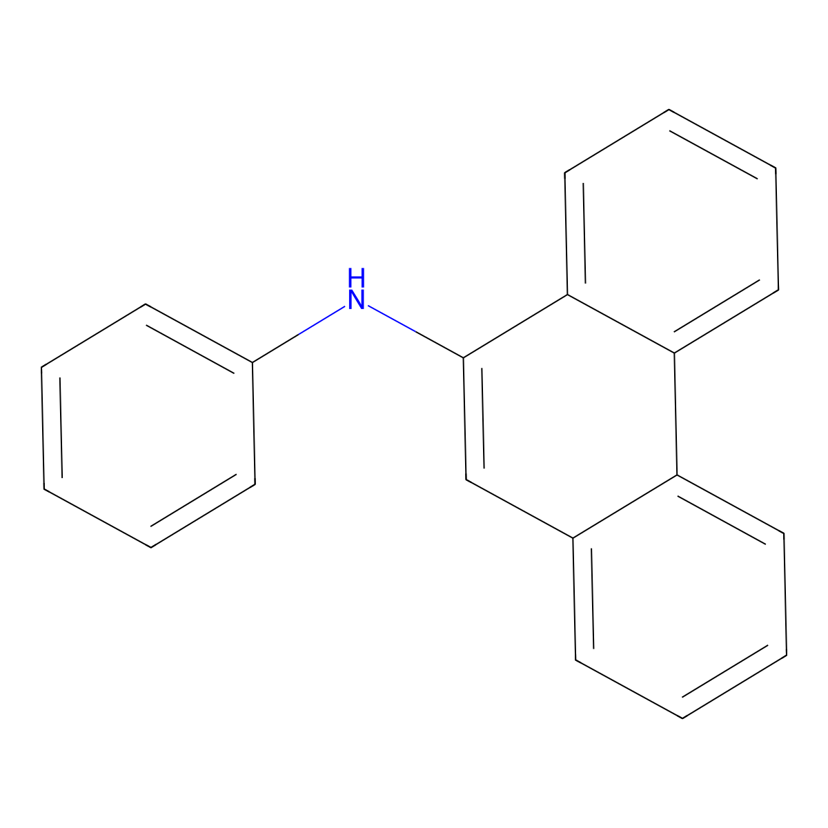(Phenanthren-9-yl)-phenyl-amine molecular structure, CAS 3920-79-4