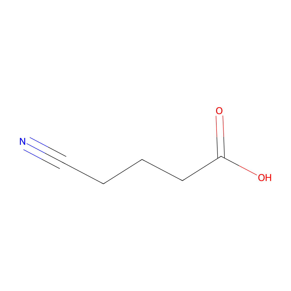 4-Cyanobutanoic acid molecular structure, CAS 39201-33-7