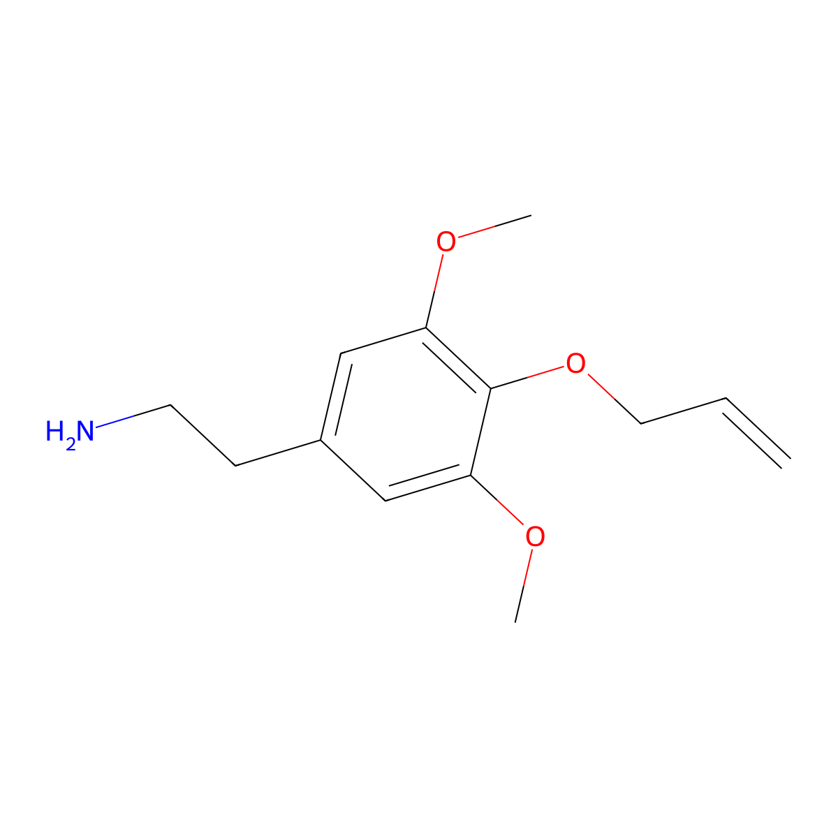 Allylescaline molecular structure, CAS 39201-75-7