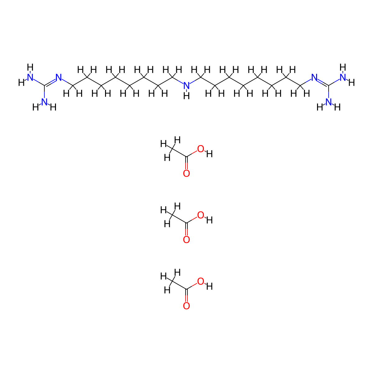 Iminoctadine Triacetate molecular structure, CAS 39202-40-9
