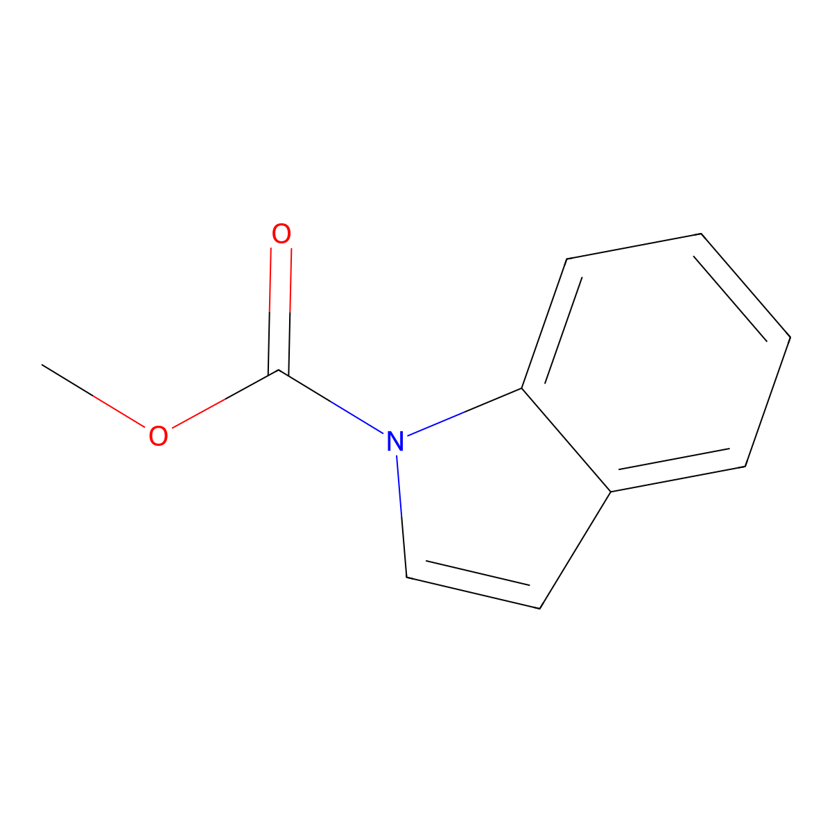 Methyl indole-1-carboxylate molecular structure, CAS 39203-20-8