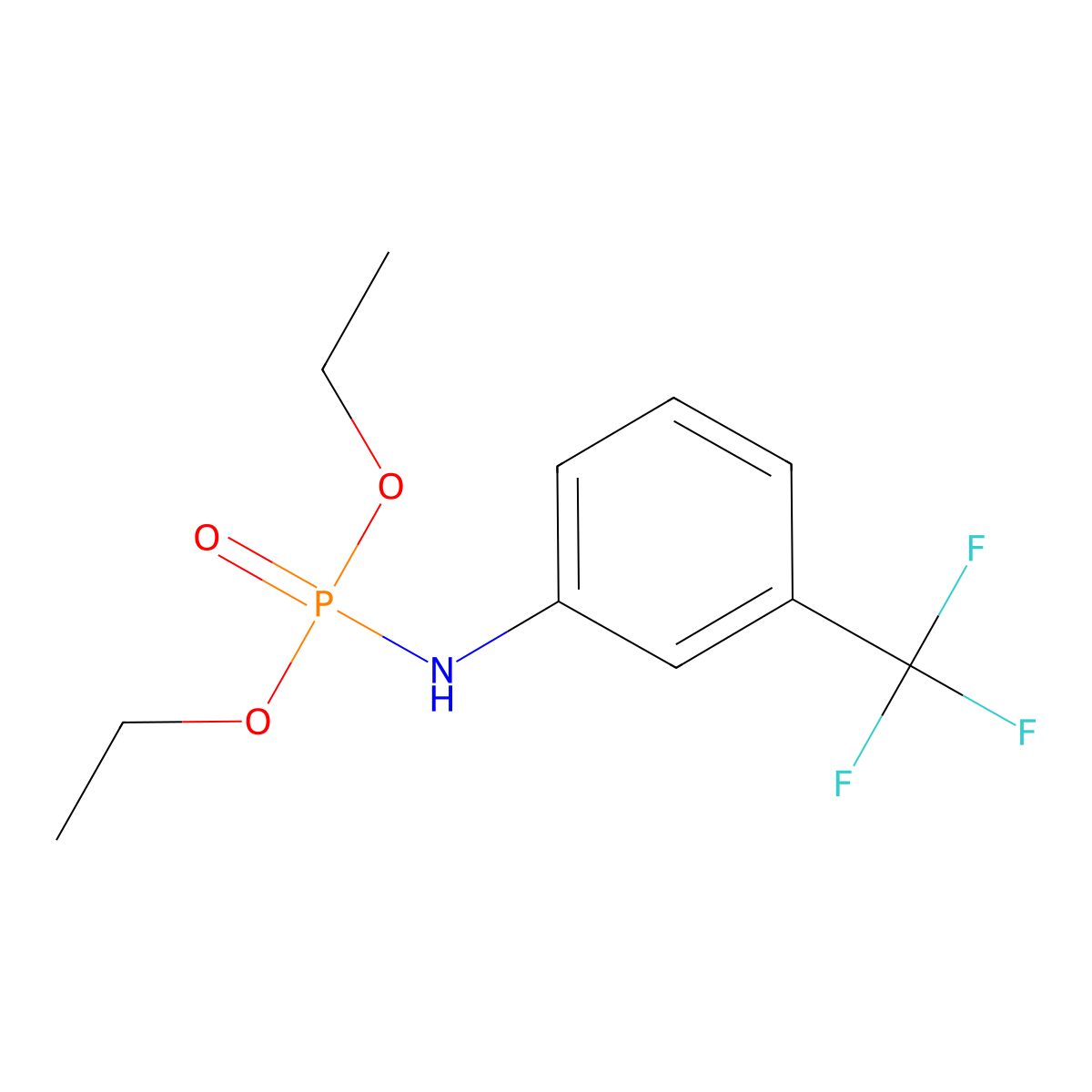N-diethoxyphosphoryl-3-(trifluoromethyl)aniline molecular structure, CAS 39204-06-3