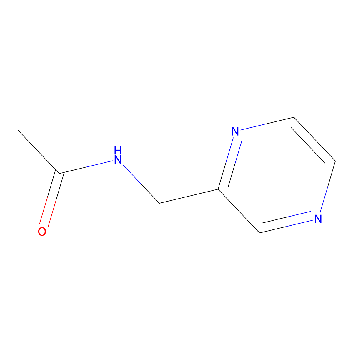 n-(Pyrazin-2-ylmethyl)acetamide molecular structure, CAS 39204-51-8