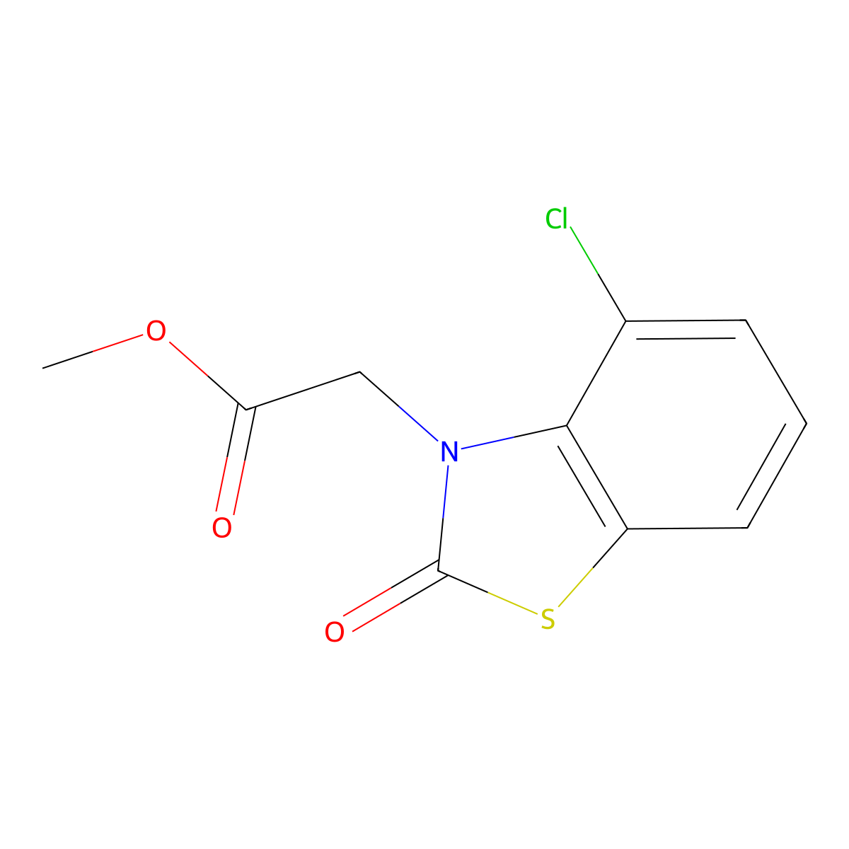 Benazolin-methyl ester molecular structure, CAS 39205-60-2