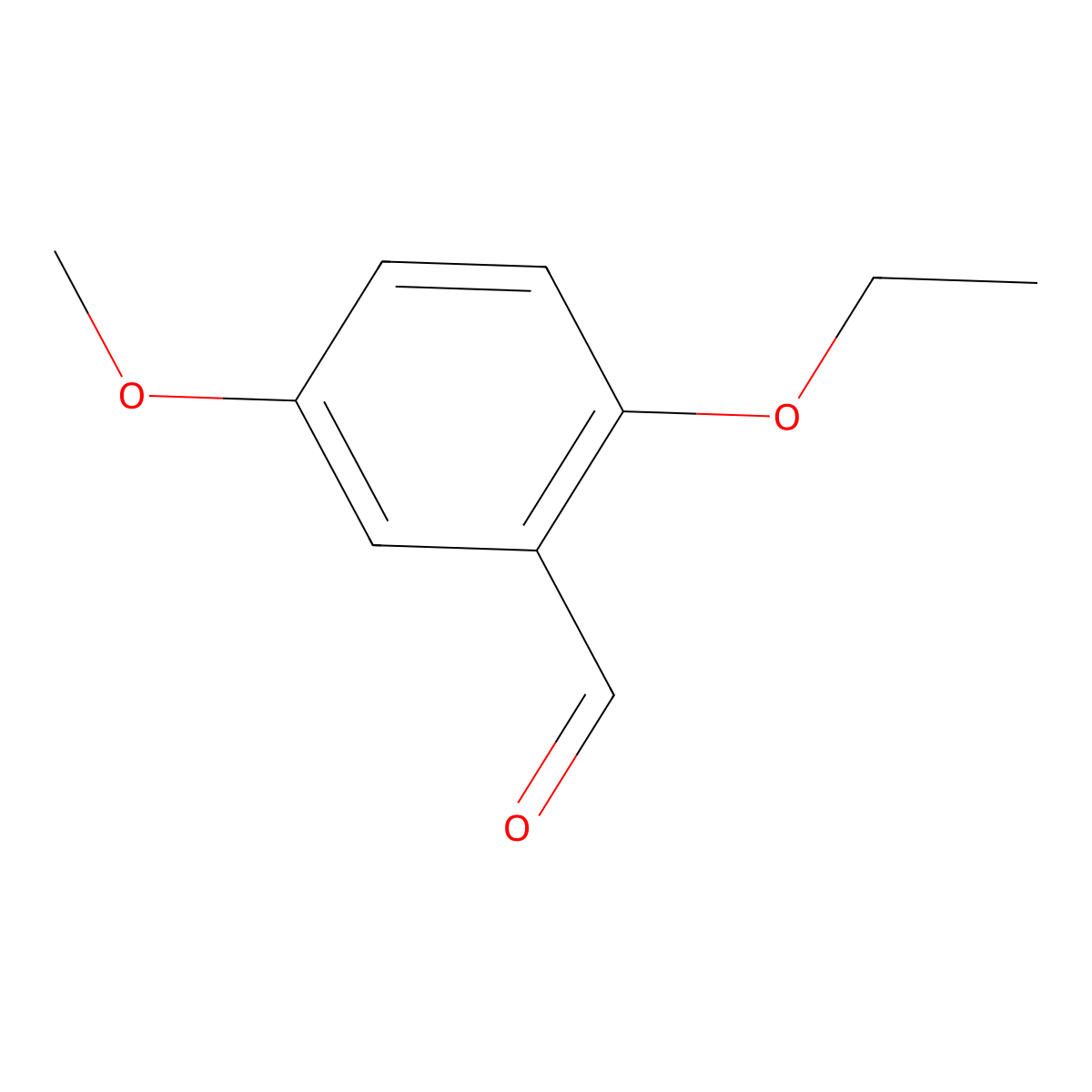 2-Ethoxy-5-methoxybenzaldehyde molecular structure, CAS 39206-04-7
