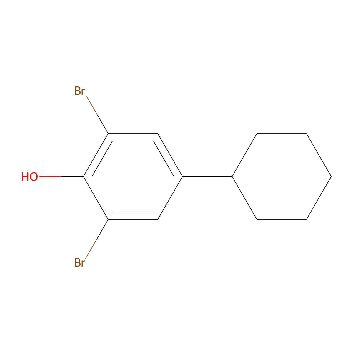 2,6-Dibromo-4-cyclohexylphenol molecular structure, CAS 39206-23-0