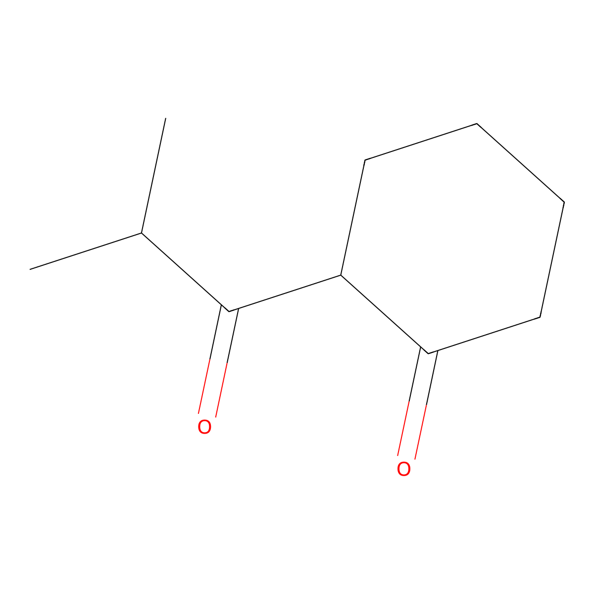 2-(2-Methylpropanoyl)cyclohexan-1-one molecular structure, CAS 39207-65-3
