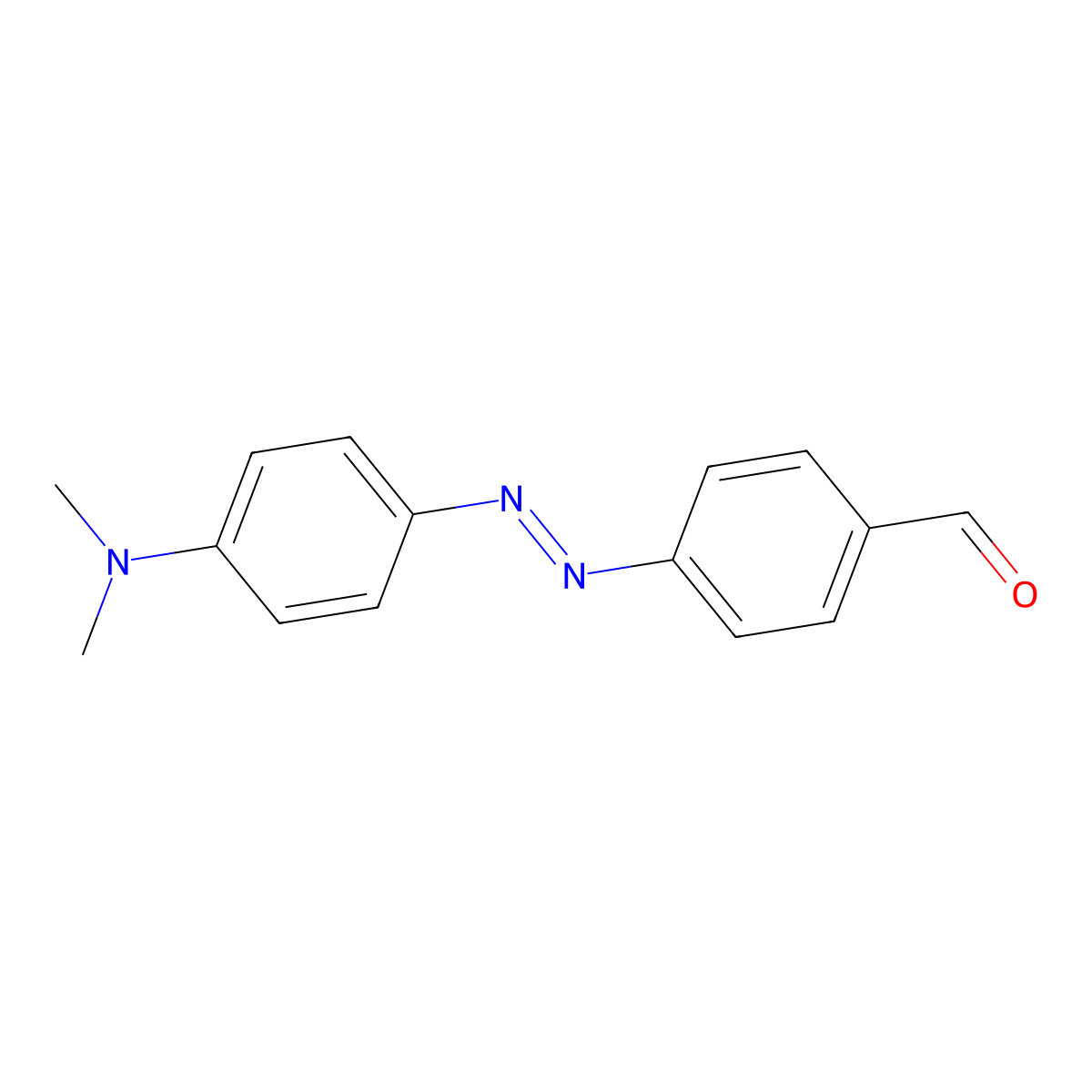 Benzaldehyde, 4-((4-(dimethylamino)phenyl)azo)- molecular structure, CAS 39208-00-9