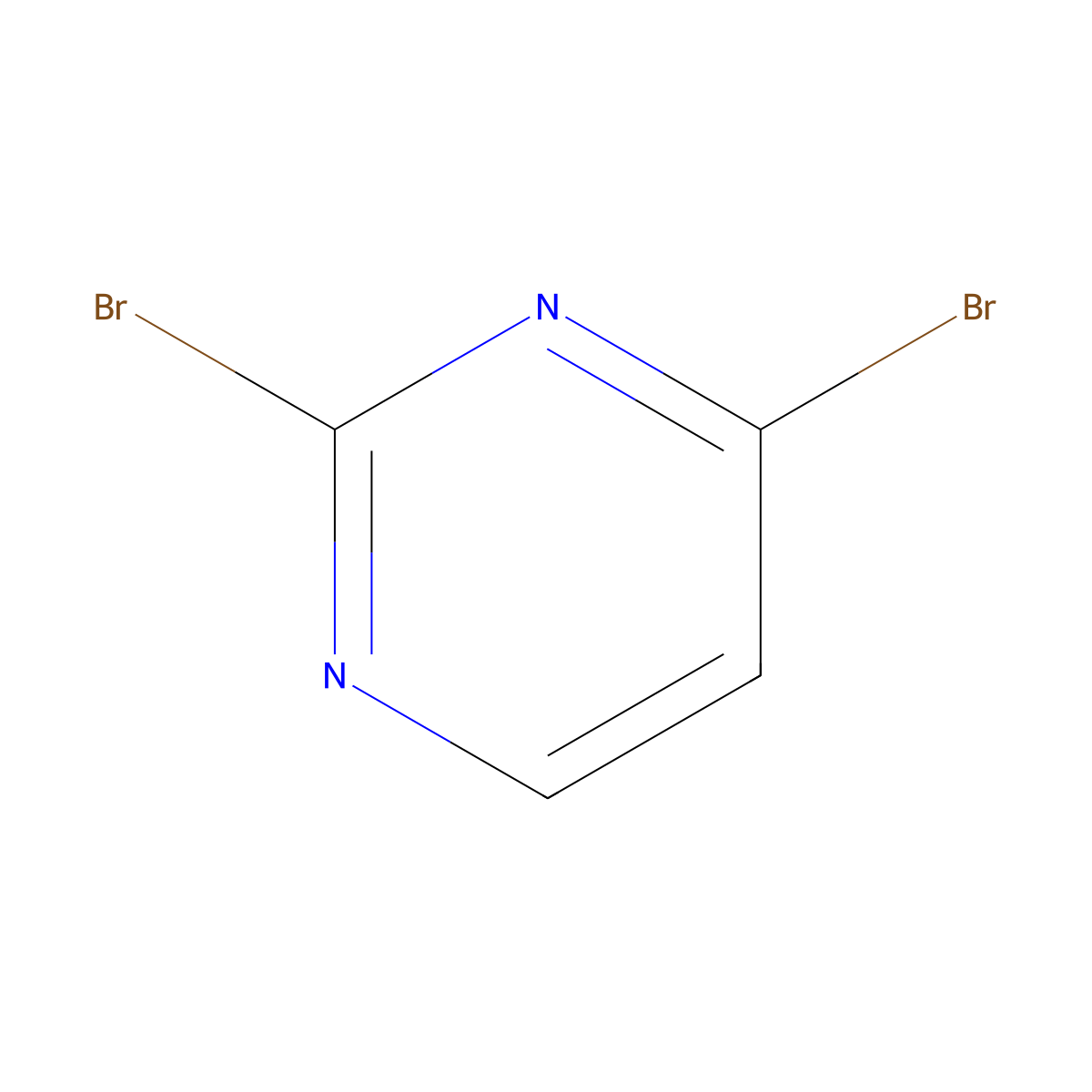 2,4-Dibromopyrimidine molecular structure, CAS 3921-01-5