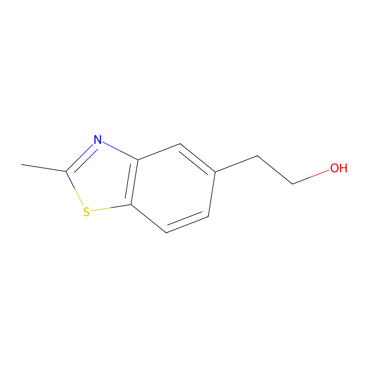 2-(2-Methyl-1,3-benzothiazol-5-yl)ethanol molecular structure, CAS 3921-06-0