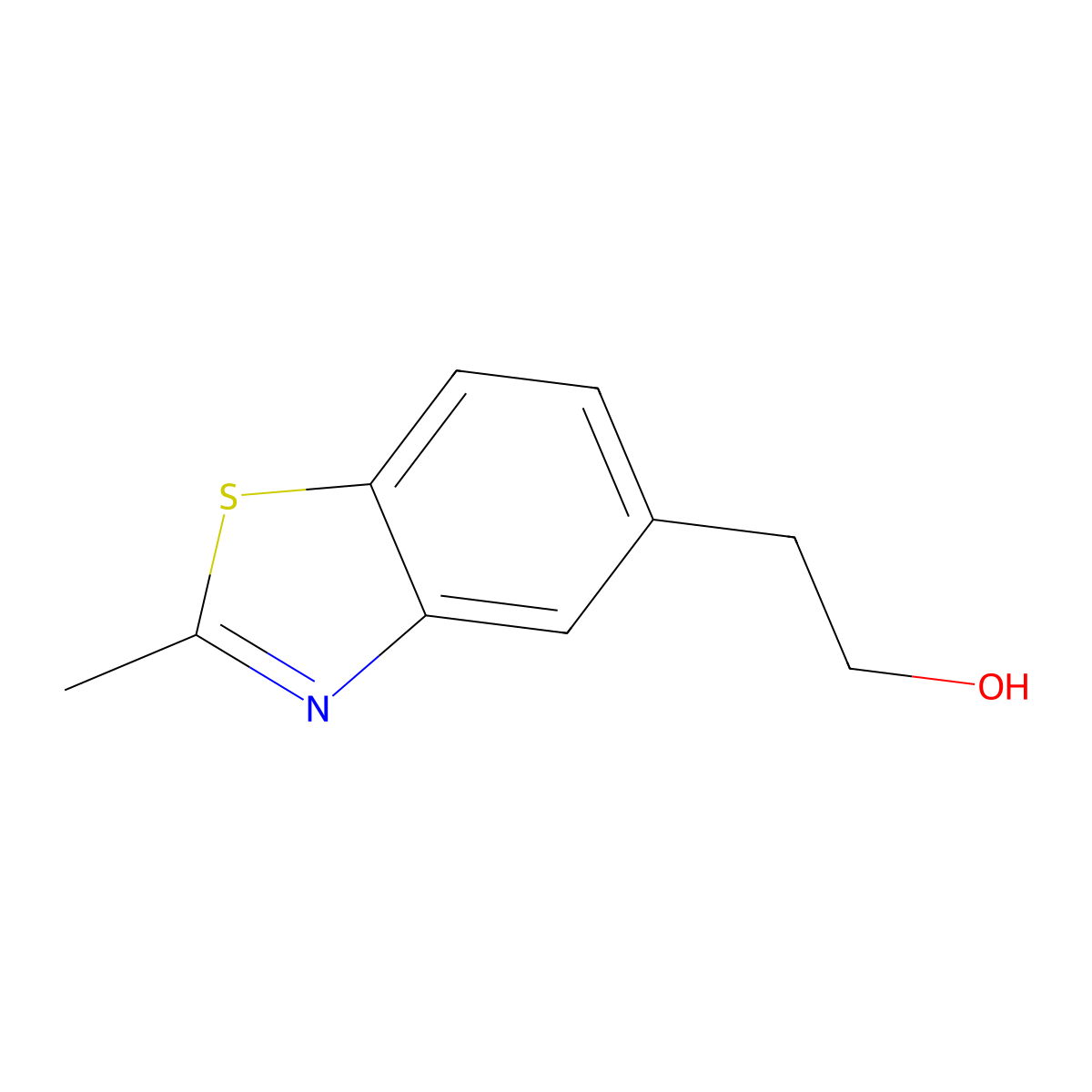 2-(2-Methyl-1,3-benzothiazol-5-yl)ethanol molecular structure, CAS 3921-06-0