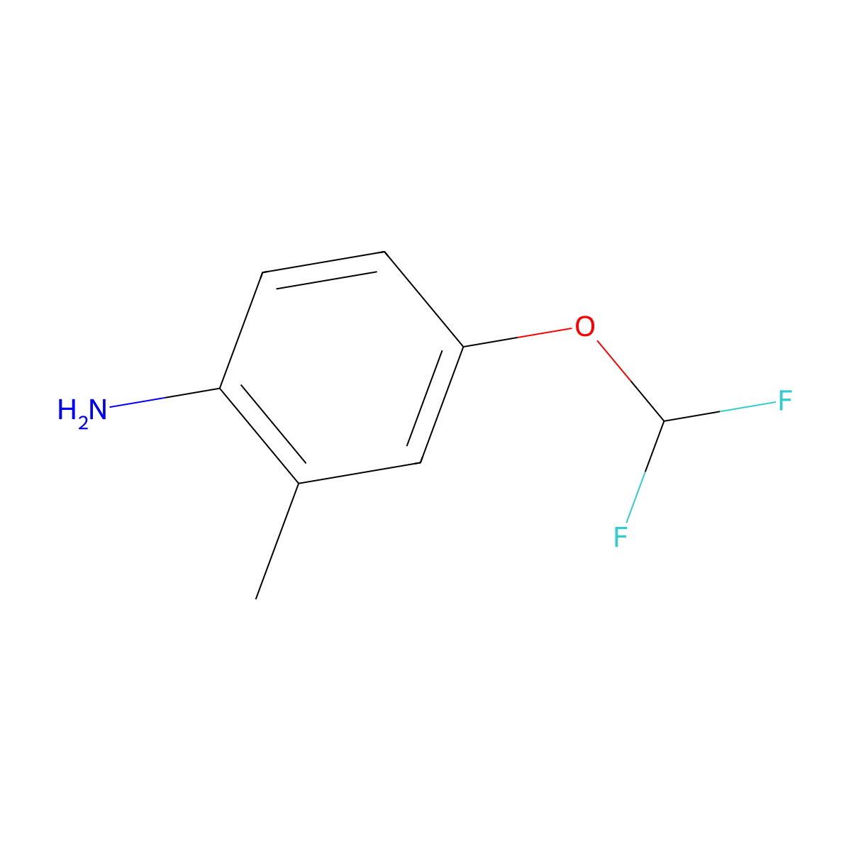 4-(Difluoromethoxy)-2-methylaniline molecular structure, CAS 39211-57-9