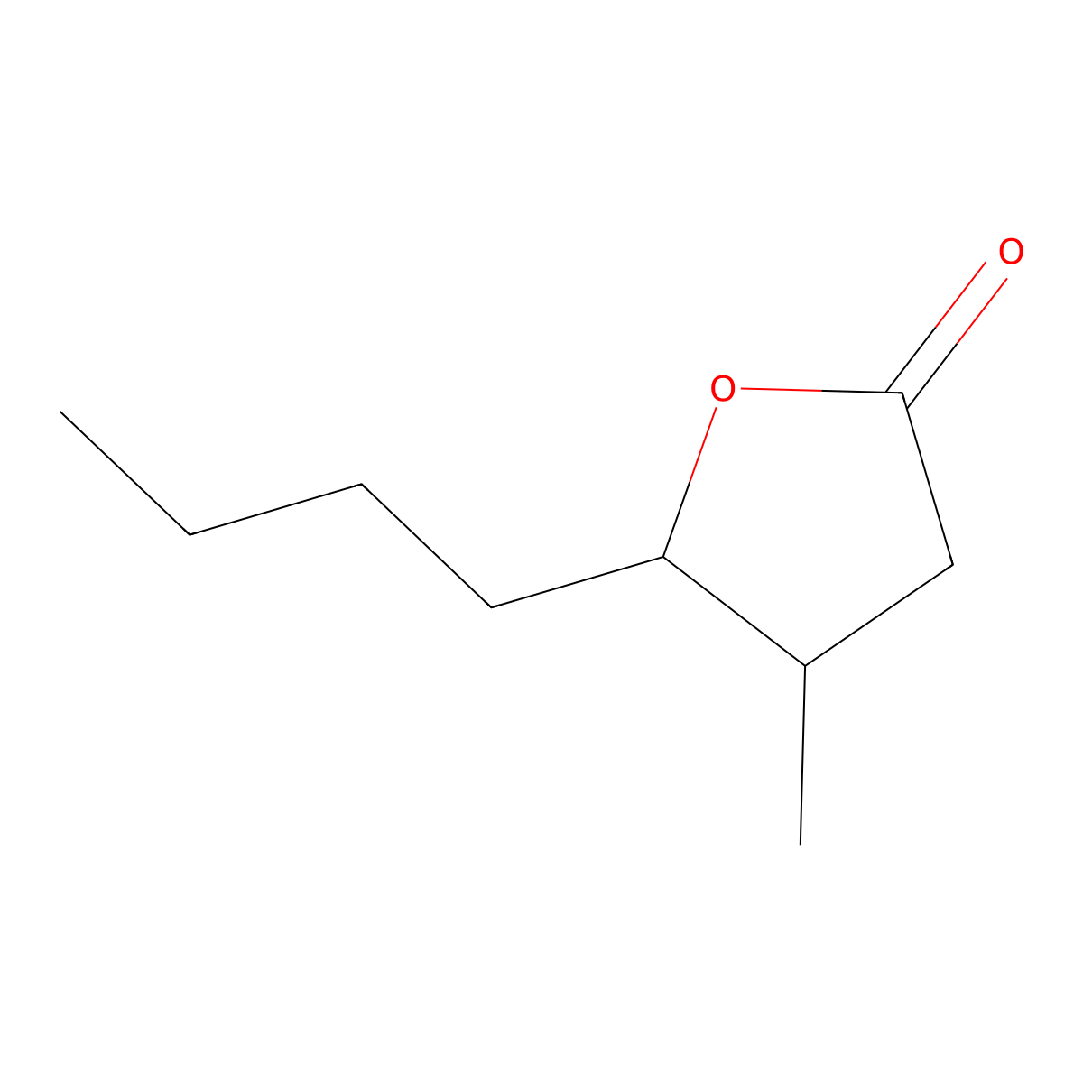 5-Butyl-4-methyldihydro-2(3H)-furanone molecular structure, CAS 39212-23-2
