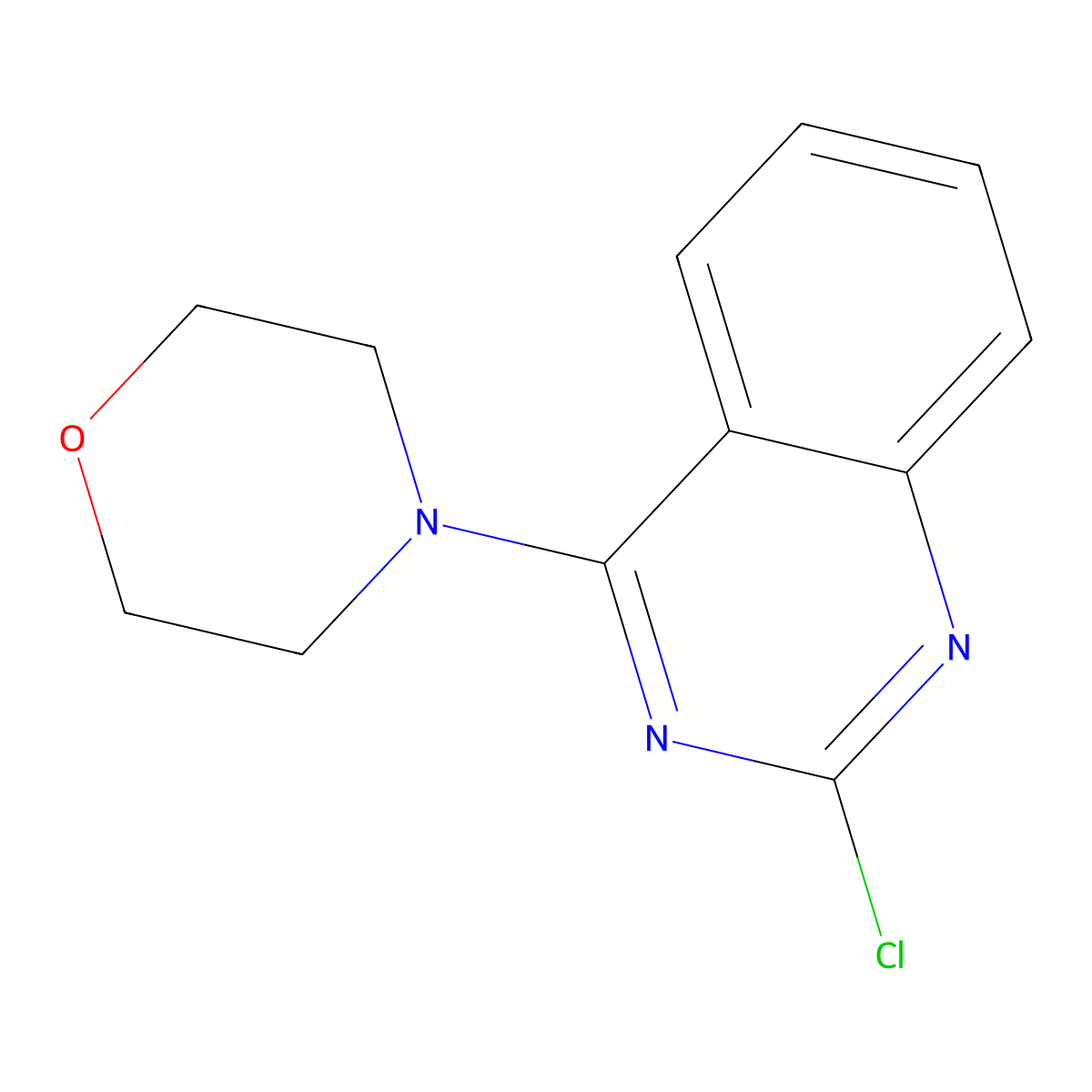 4-(2-Chloroquinazolin-4-yl)morpholine molecular structure, CAS 39213-05-3