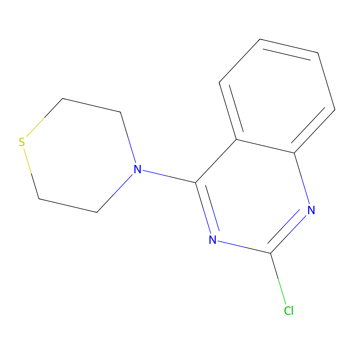 4-(2-Chloroquinazolin-4-yl)thiomorpholine molecular structure, CAS 39213-10-0