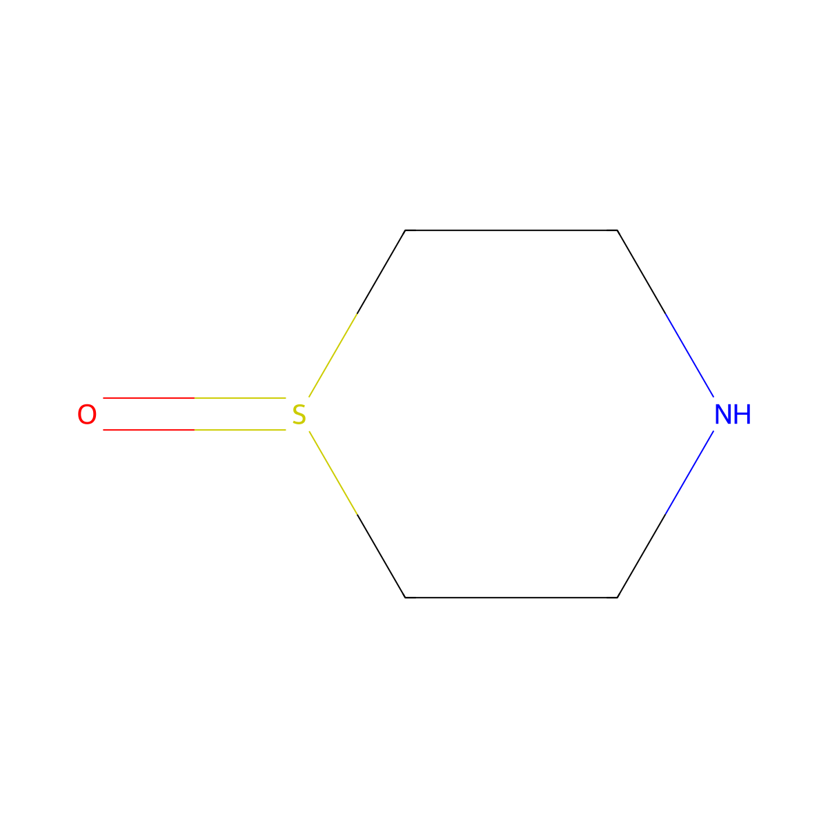 Thiomorpholine 1-oxide molecular structure, CAS 39213-13-3