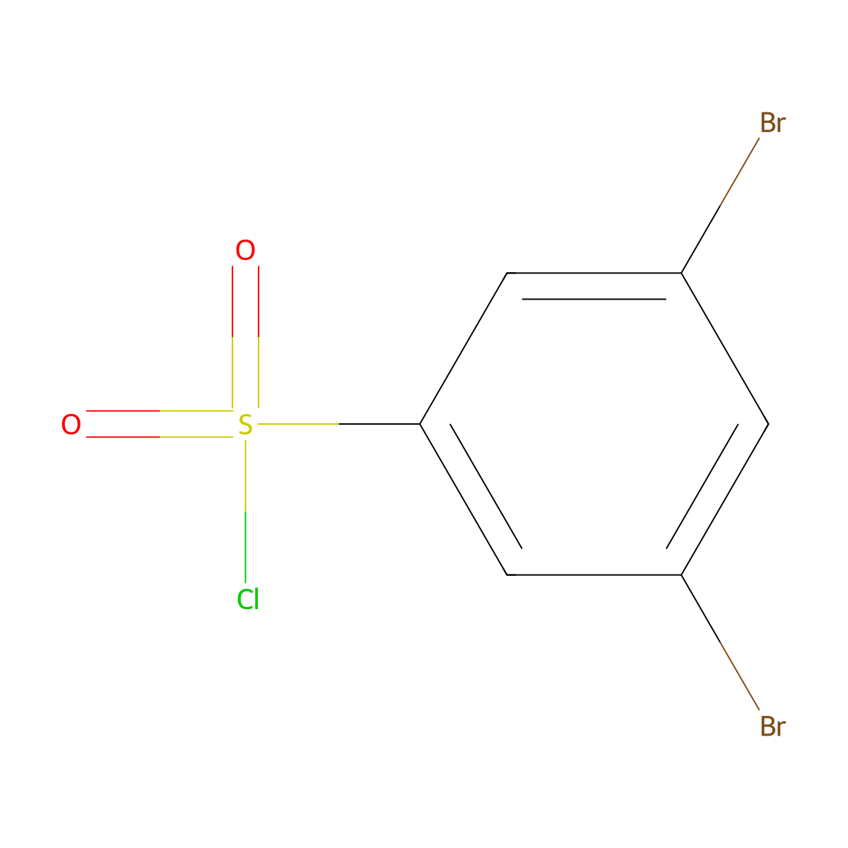 3,5-Dibromobenzene-1-sulfonyl chloride molecular structure, CAS 39213-20-2