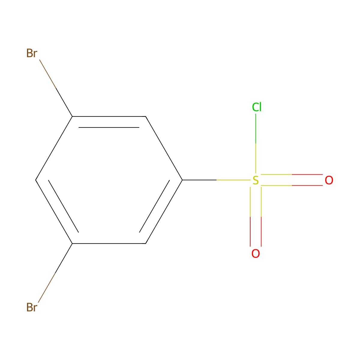 3,5-Dibromobenzene-1-sulfonyl chloride molecular structure, CAS 39213-20-2
