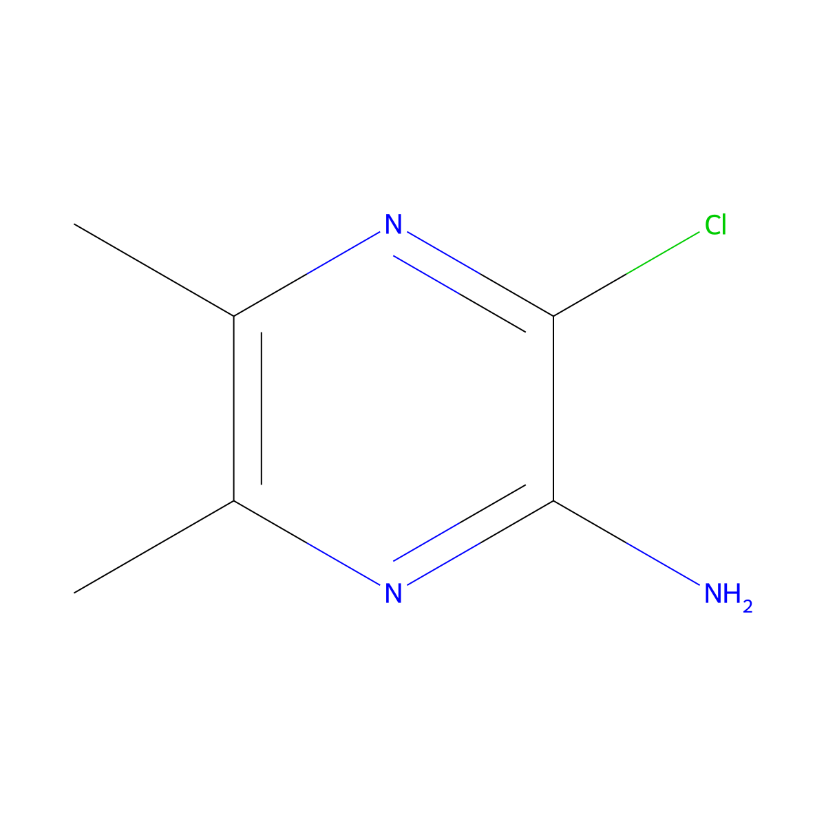 3-Chloro-5,6-dimethylpyrazin-2-amine molecular structure, CAS 39213-71-3