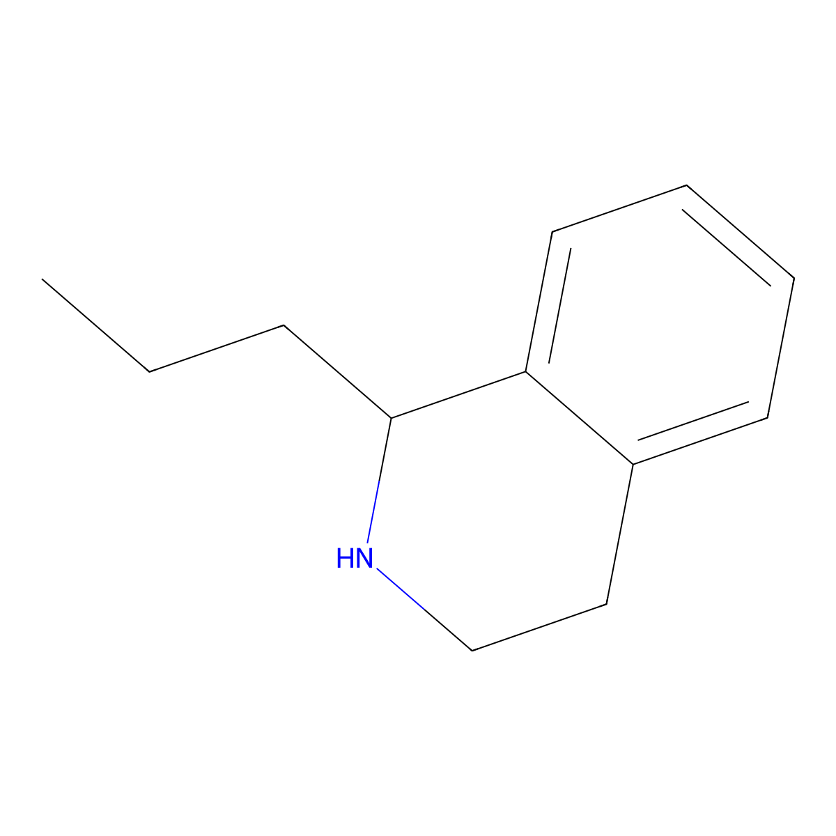 1-Propyl-1,2,3,4-tetrahydroisoquinoline molecular structure, CAS 39213-97-3