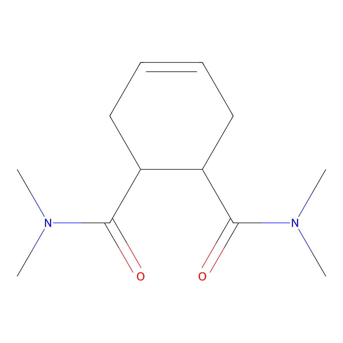N~1~,N~1~,N~2~,N~2~-tetramethyl-4-cyclohexene-1,2-dicarboxamide molecular structure, CAS 39214-27-2