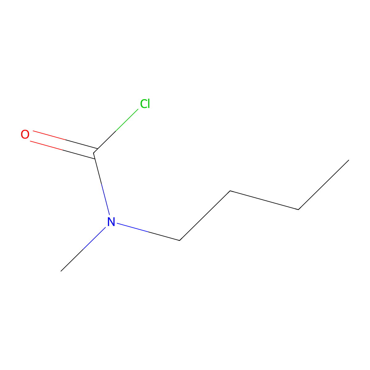 N-butyl-N-methylcarbamoyl chloride molecular structure, CAS 39214-35-2