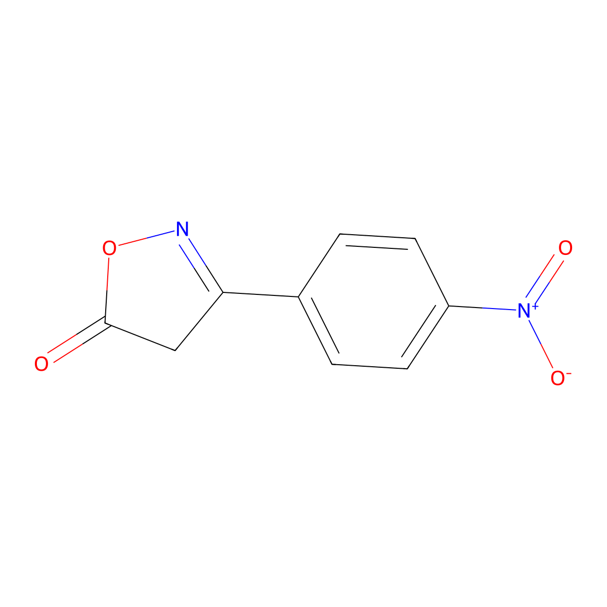 3-(4-Nitrophenyl)isoxazol-5(4H)-one molecular structure, CAS 39214-83-0