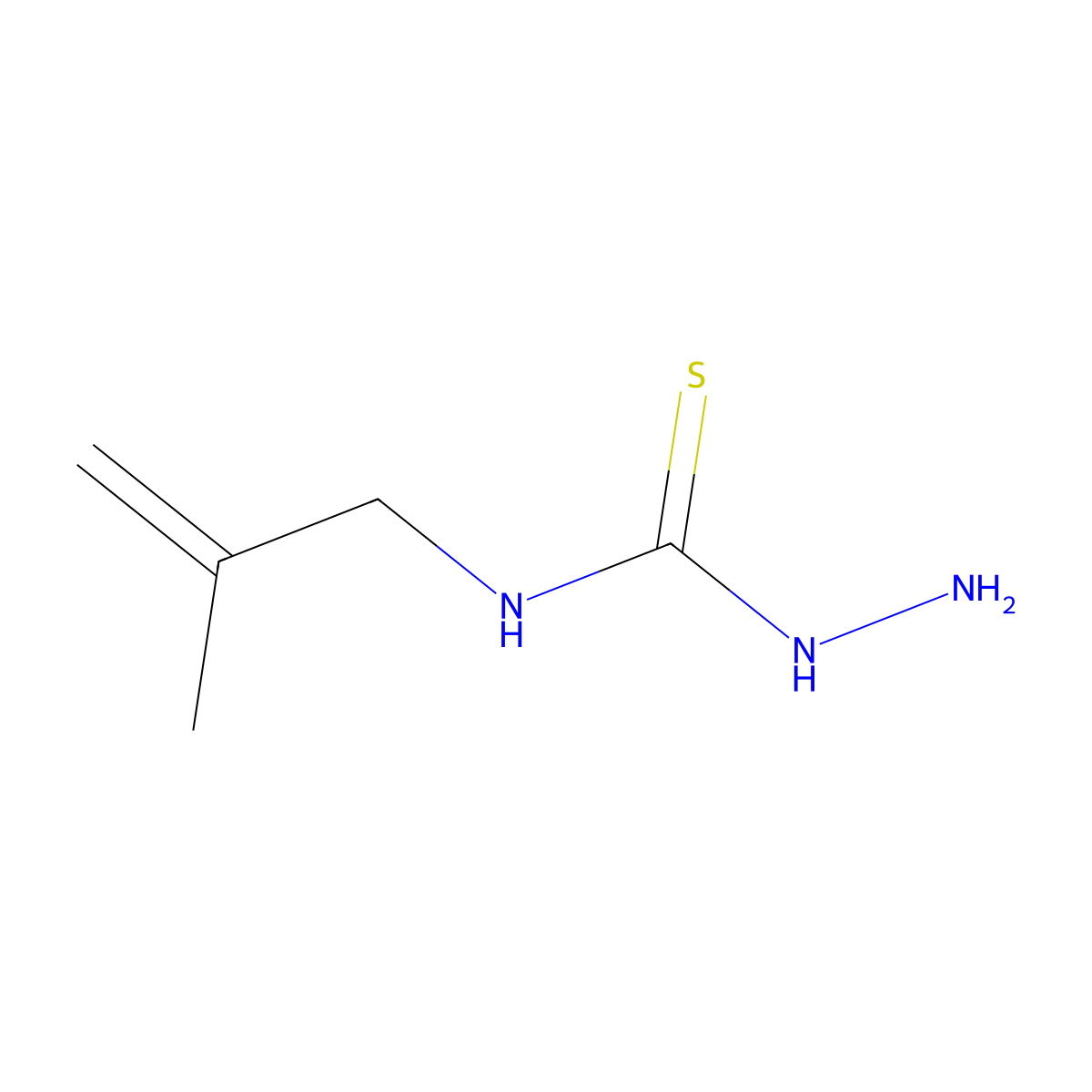 N-(2-methylprop-2-enyl)hydrazinecarbothioamide molecular structure, CAS 39215-63-9