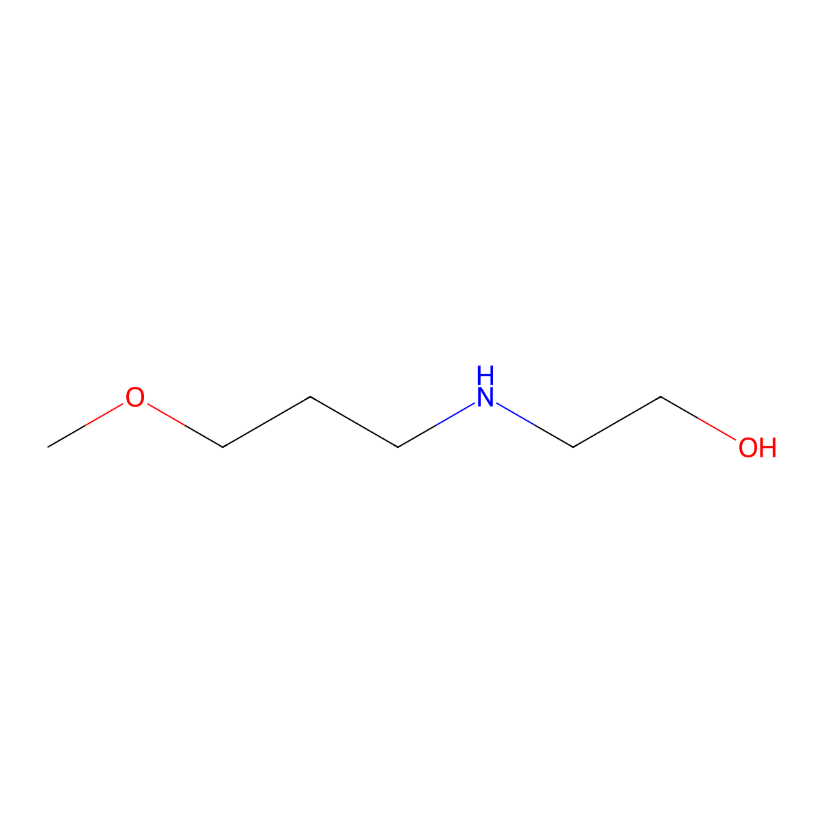 2-((3-Methoxypropyl)amino)ethanol molecular structure, CAS 39216-84-7