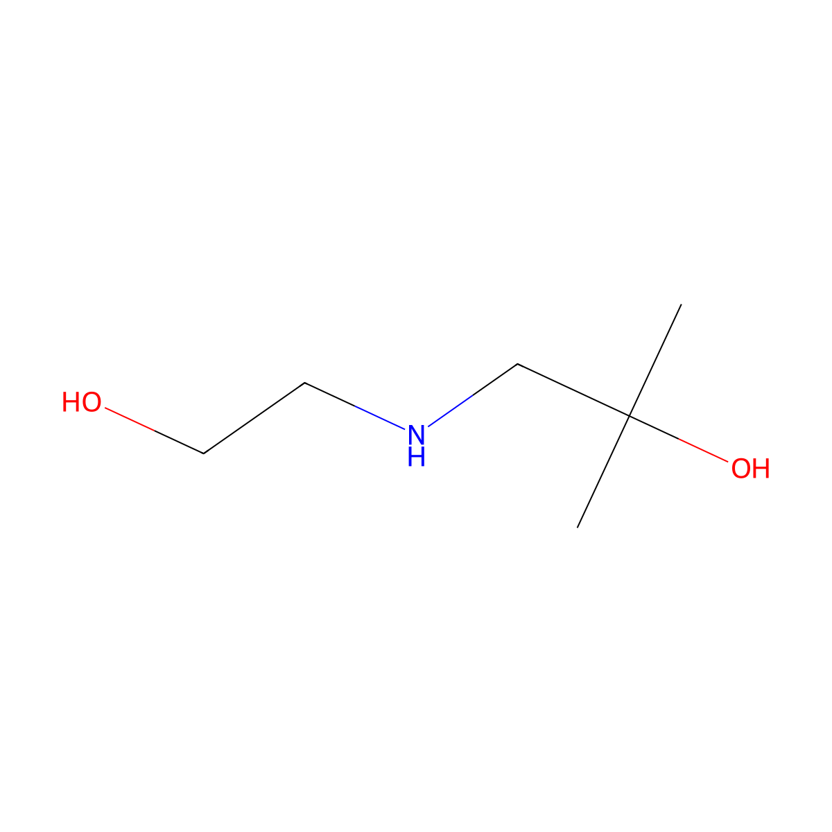 1-[(2-Hydroxyethyl)amino]-2-methyl-2-propanol molecular structure, CAS 39216-89-2