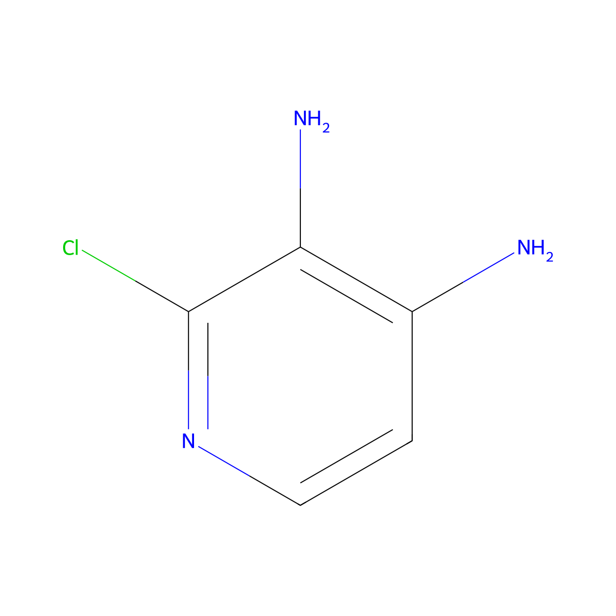 2-Chloropyridine-3,4-diamine molecular structure, CAS 39217-08-8