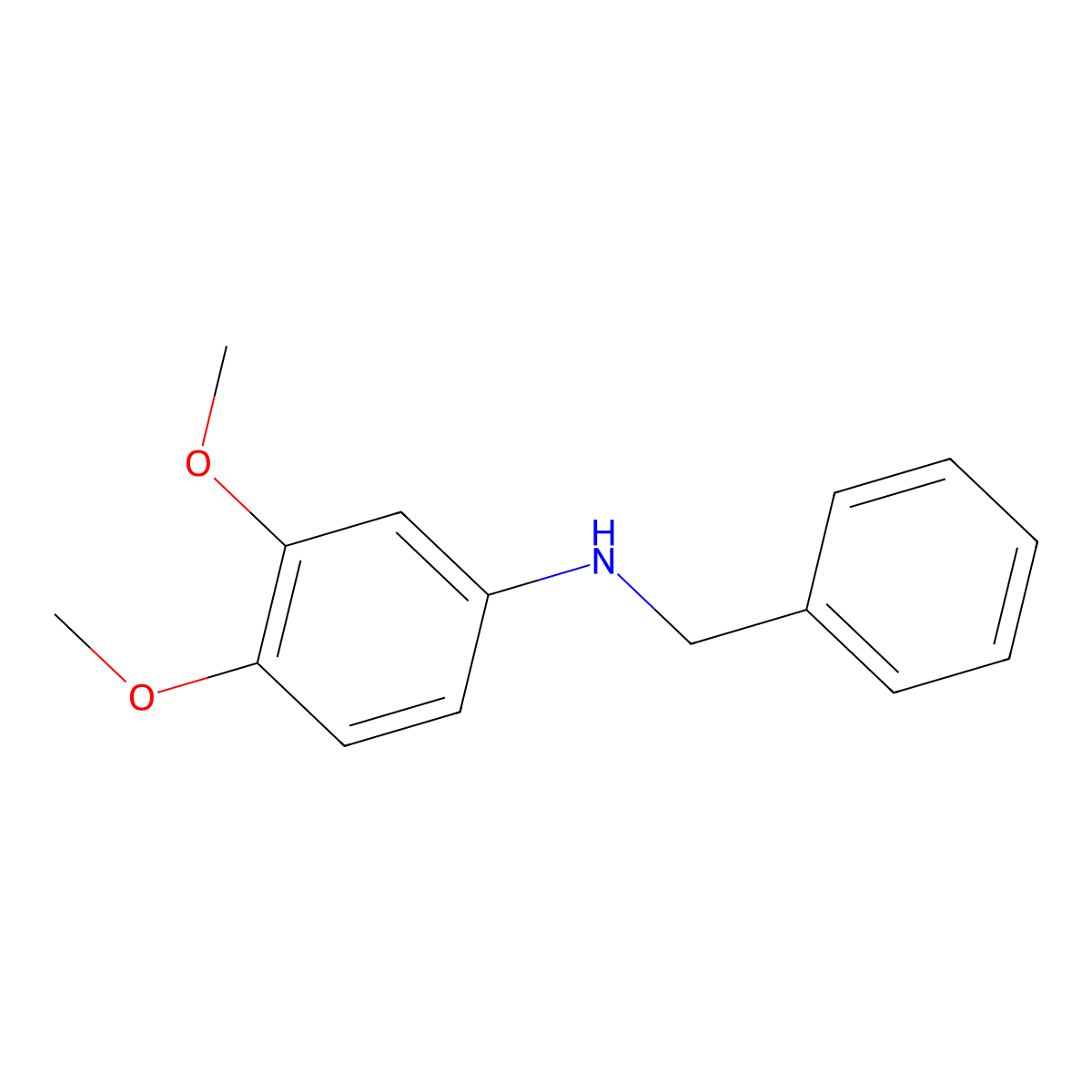 N-benzyl-3,4-dimethoxyaniline molecular structure, CAS 39217-14-6