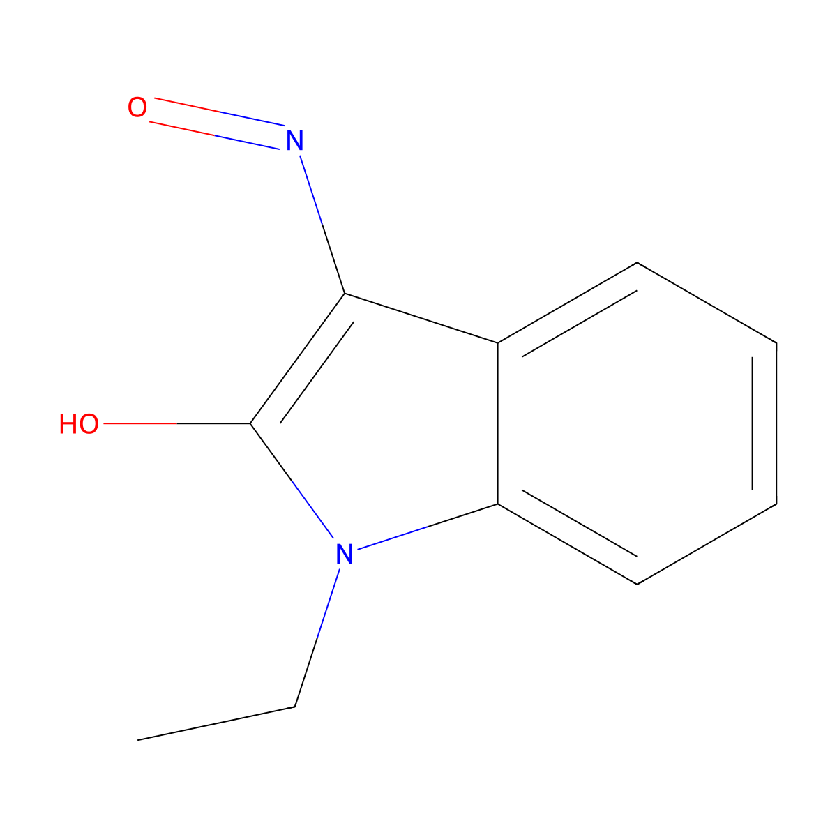 (3Z)-1-ethyl-1H-indole-2,3-dione 3-oxime molecular structure, CAS 3922-17-6