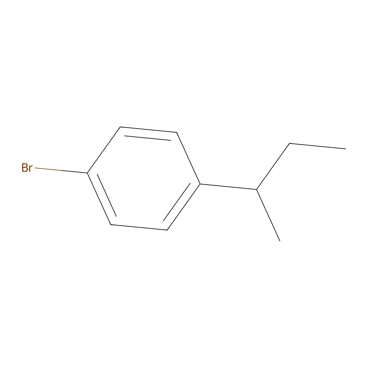 1-Bromo-4-(1-methylpropyl)benzene molecular structure, CAS 39220-69-4