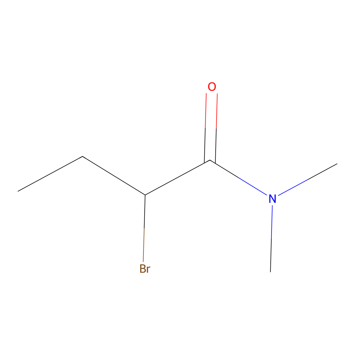 2-Bromo-N,N-dimethylbutanamide molecular structure, CAS 39221-60-8