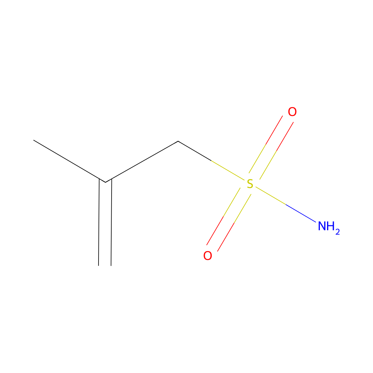2-Methylprop-2-ene-1-sulfonamide molecular structure, CAS 39222-55-4