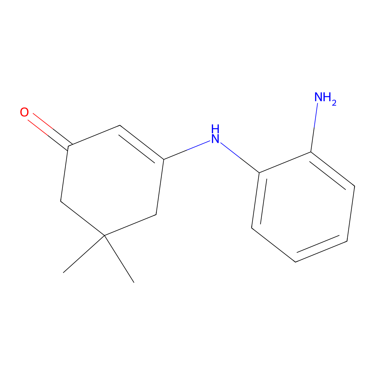 3-((2-Aminophenyl)amino)-5,5-dimethylcyclohex-2-enone molecular structure, CAS 39222-69-0