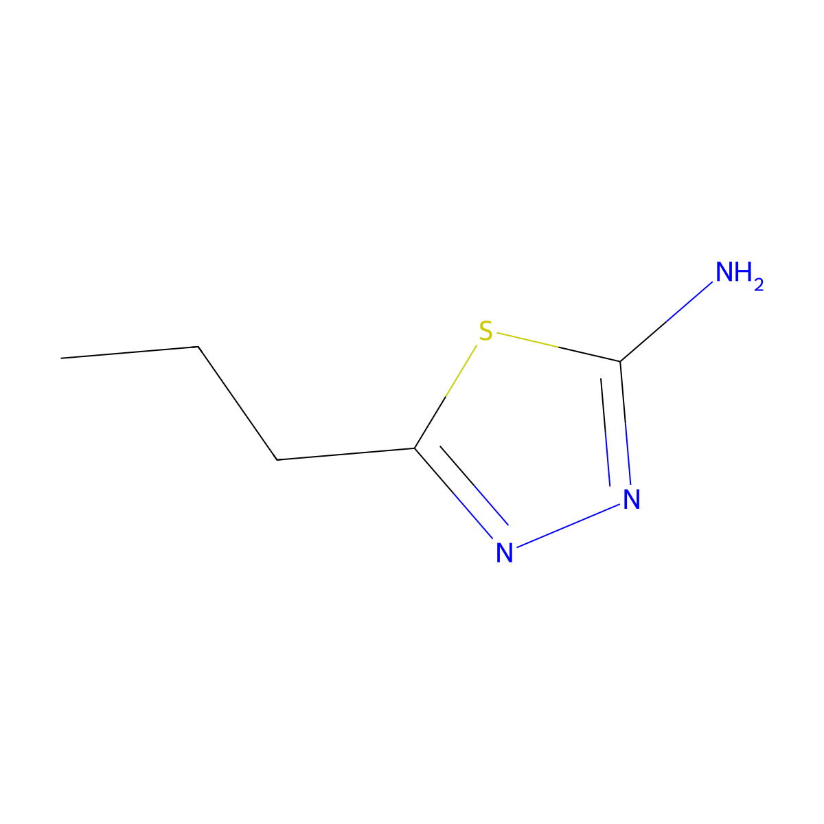 5-Propyl-1,3,4-thiadiazol-2-amine molecular structure, CAS 39223-04-6