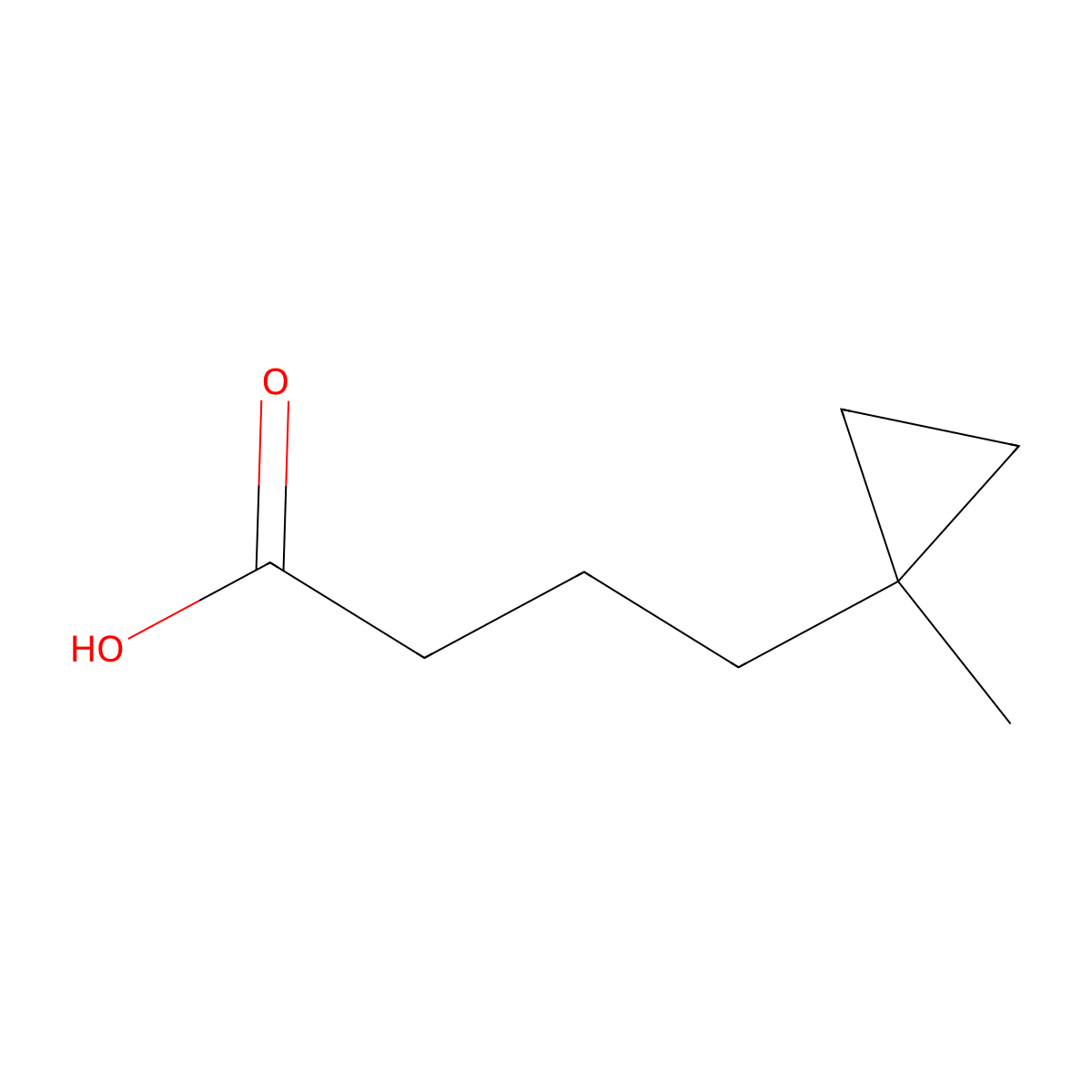 4-(1-Methylcyclopropyl)butanoic acid molecular structure, CAS 39223-32-0