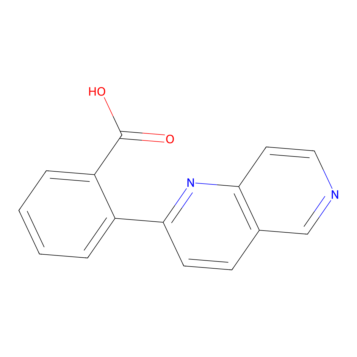 2-(1,6-Naphthyridin-2-yl)benzoic acid molecular structure, CAS 392233-76-0