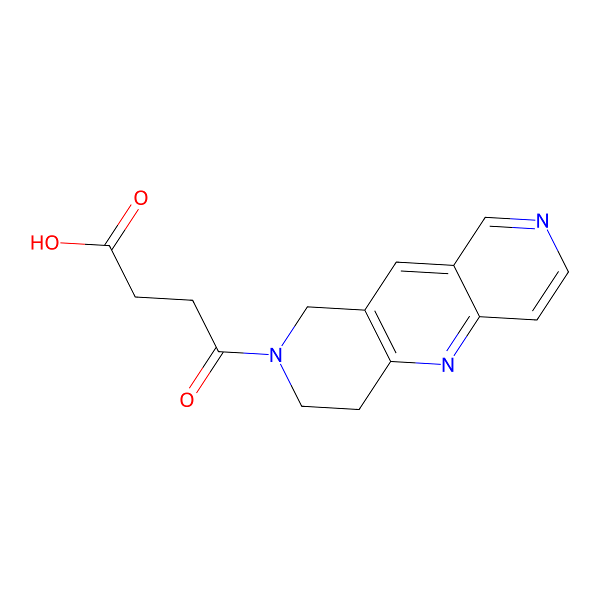 4-(3,4-Dihydropyrido(4,3-b)-1,6-naphthyridin-2(1H)-yl)-4-oxobutanoic acid molecular structure, CAS 392233-82-8
