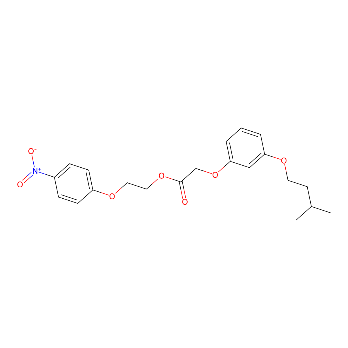 2-(4-Nitrophenoxy)ethyl 2-[3-(3-methylbutoxy)phenoxy]acetate molecular structure, CAS 392235-67-5