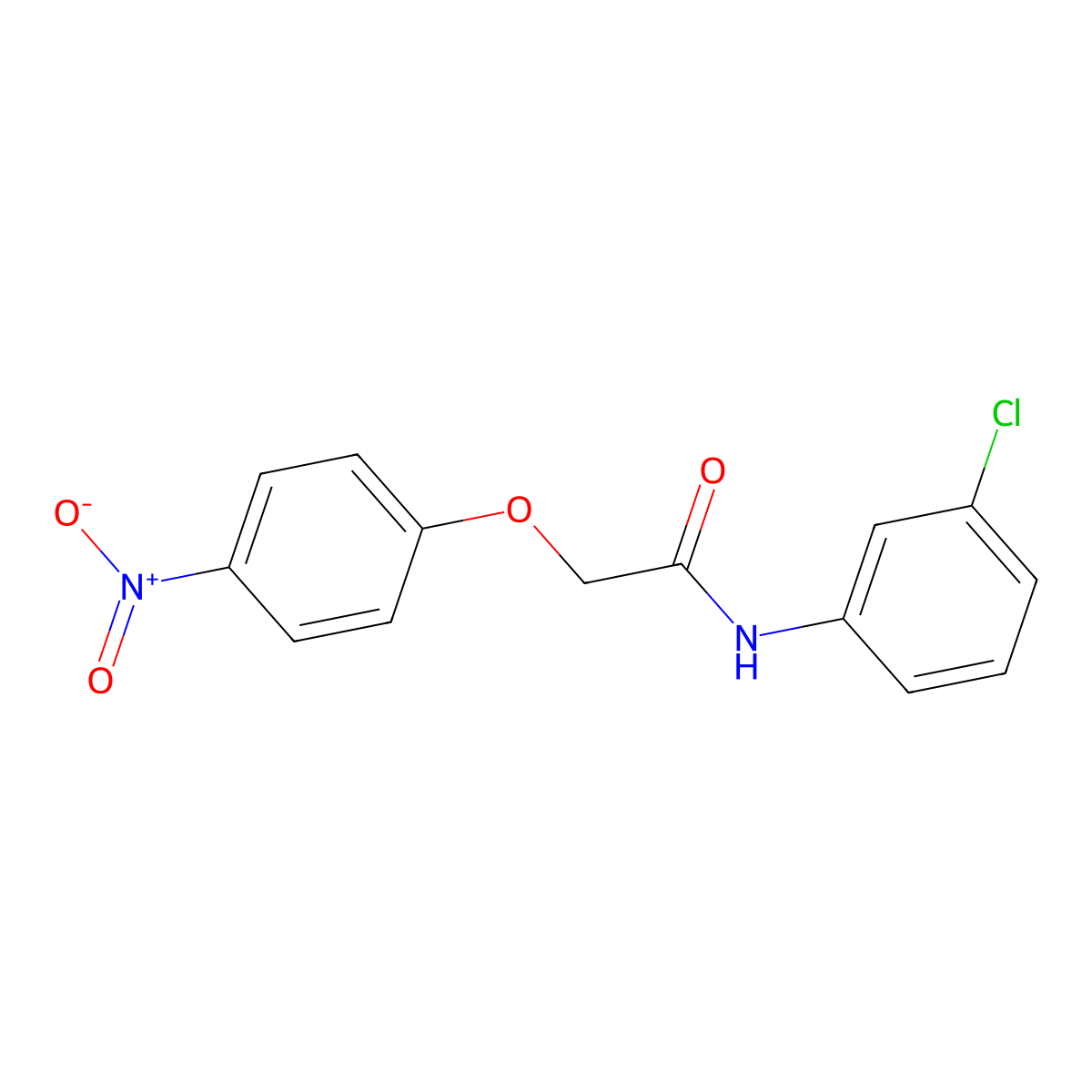 N-(3-chlorophenyl)-2-(4-nitrophenoxy)acetamide molecular structure, CAS 392235-85-7