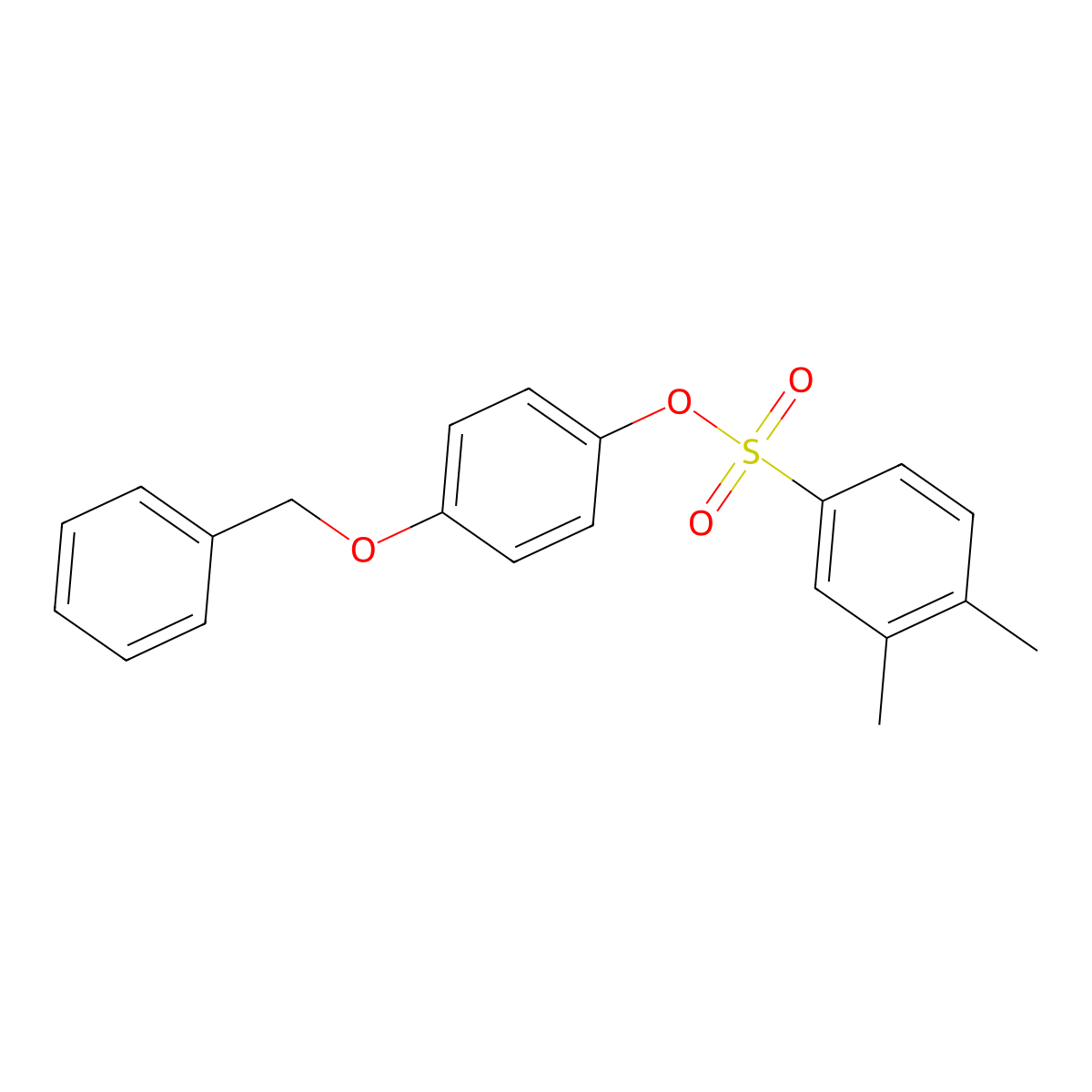 4-(Benzyloxy)phenyl 3,4-dimethylbenzenesulfonate molecular structure, CAS 392235-99-3