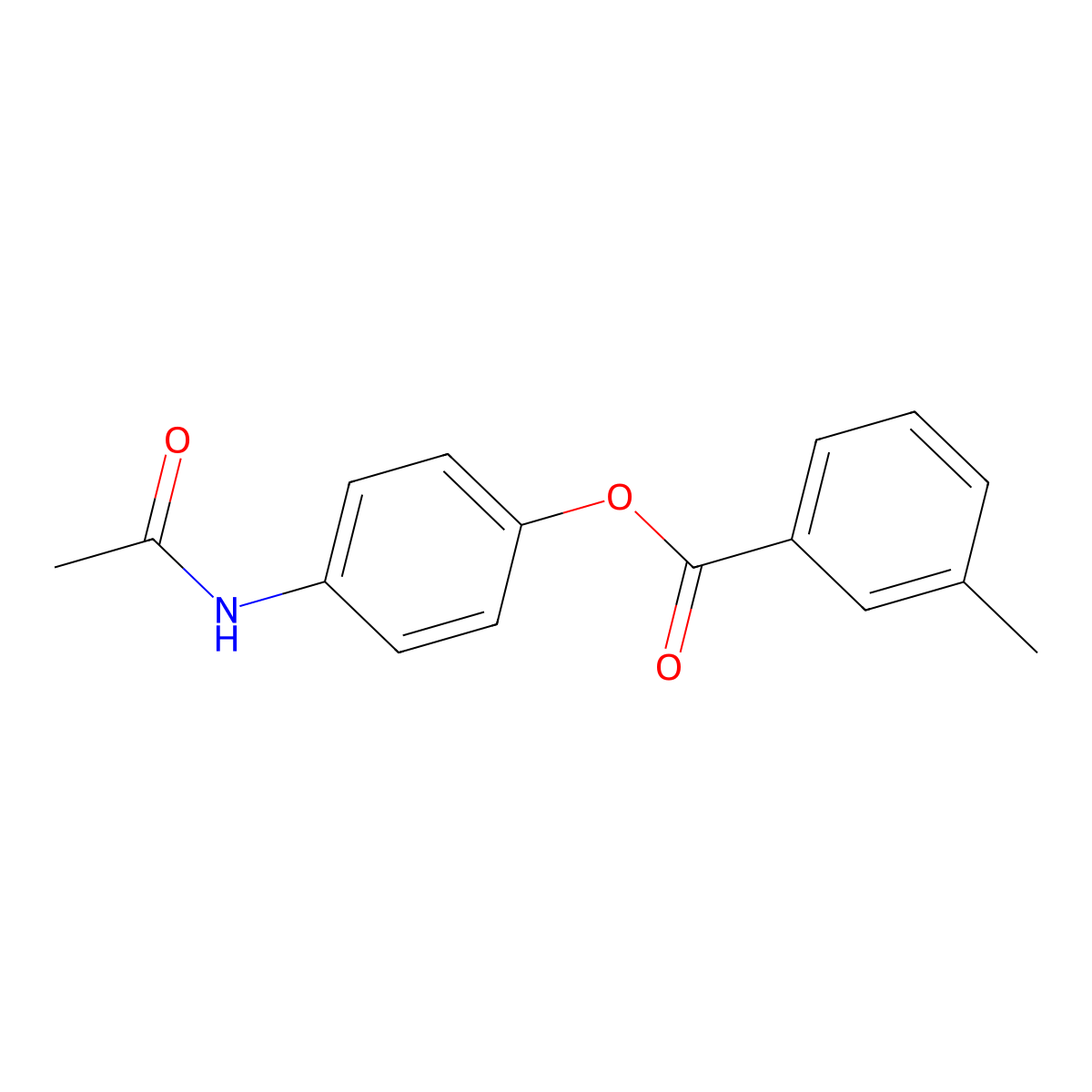 4-Acetamidophenyl 3-methylbenzoate molecular structure, CAS 392236-06-5