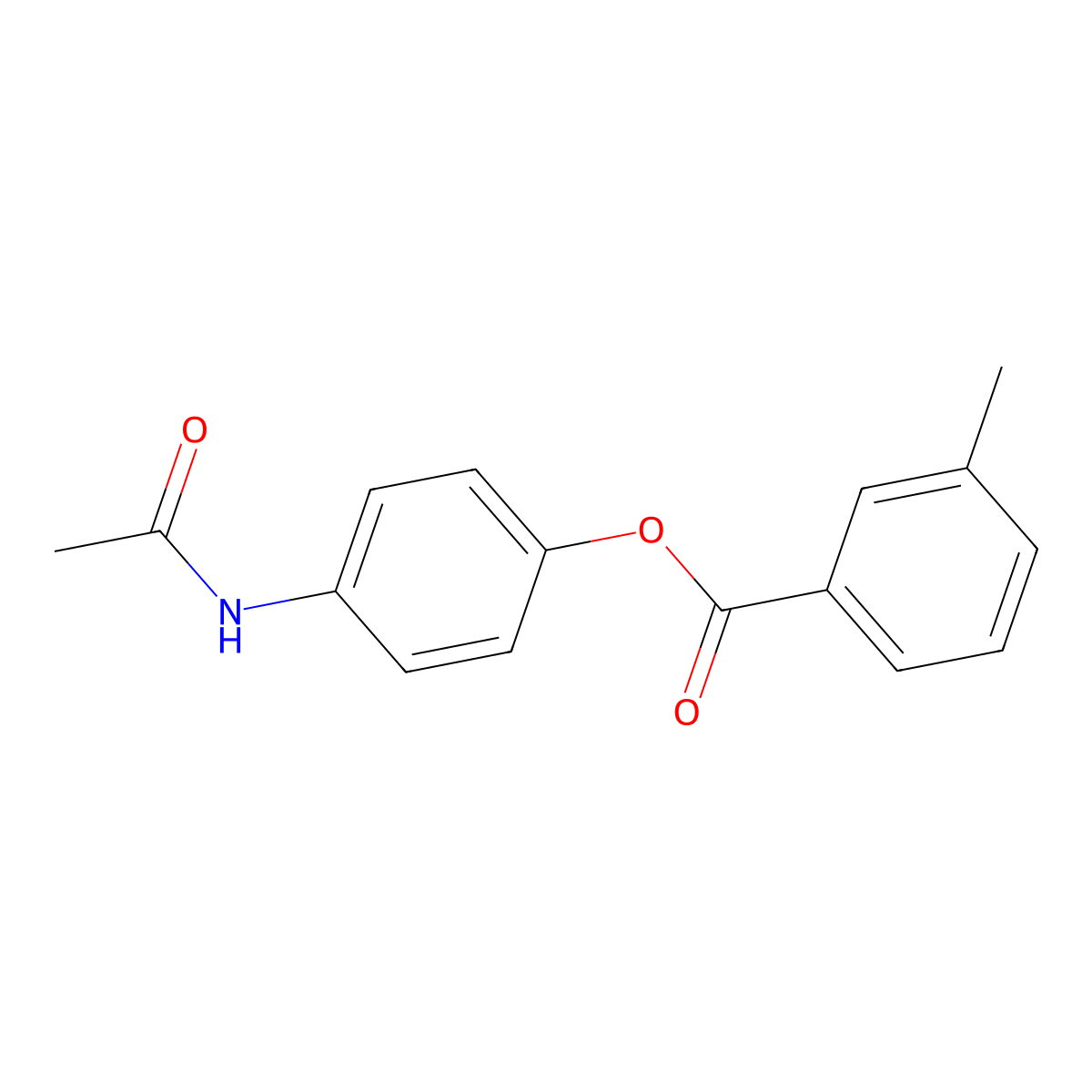 4-Acetamidophenyl 3-methylbenzoate molecular structure, CAS 392236-06-5